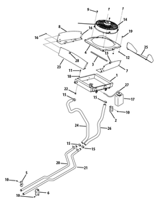 Radiator Diagram and Parts List for 465 4X4-EFI-1I029Z-1H020Z-37BMD710 Cub Cadet Lawn Tractor Accessories